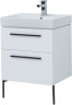Тумба с раковиной Aquanet Nova 60 белый (2 ящика)