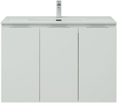 Тумба с раковиной Aquanet Алвита New 100 3 дверцы, белый матовый