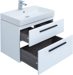 Тумба под раковину Aquanet Nova 70 (Slim Synergy) белый (2 ящика)