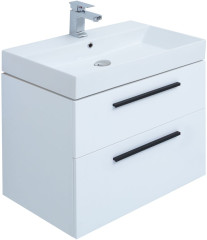 Тумба под раковину Aquanet Nova 70 (Slim Synergy) белый (2 ящика)