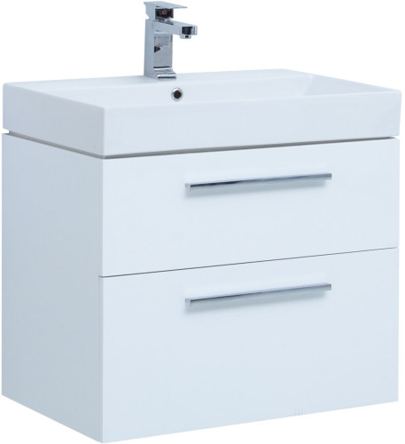 Тумба под раковину Aquanet Nova 70 (Slim Synergy) белый (2 ящика)