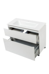 Комплект в ванную Ceruttispa тумба Романья white 100 с умывальником "Амалфи"