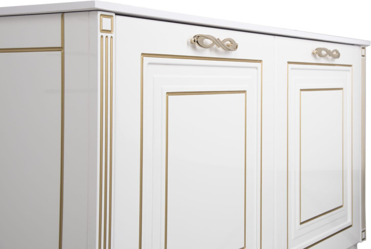 Тумба под раковину Aquanet Паола 120 белый/золото