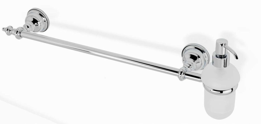 Stil Haus Elite, полотенцедержатель + стеклянный дозатор, цвет золото