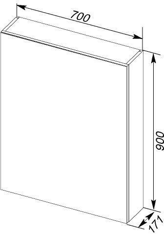 Зеркало-шкаф Aquanet Рондо 70 белый (камерино)
