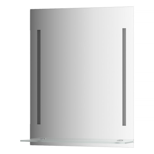 Зеркало настенное c полочкой и 2-мя встроенными LED-светильниками Ledline-S EVOFORM 60x75 см, BY 2162