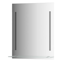 Зеркало настенное c полочкой и 2-мя встроенными LED-светильниками Ledline-S EVOFORM 60x75 см, BY 2162