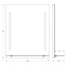 Зеркало настенное c полочкой и 2-мя встроенными LED-светильниками Ledline-S EVOFORM 60x75 см, BY 2162