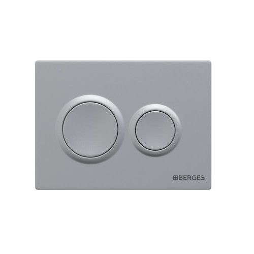 Инсталляция BERGES для скрытого монтажа унитаза NOVUM кнопка O2 матовый хром