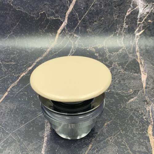 White Ceramic, донный клапан CLICK CLACK с керамической накладкой, цвет фанго матовый