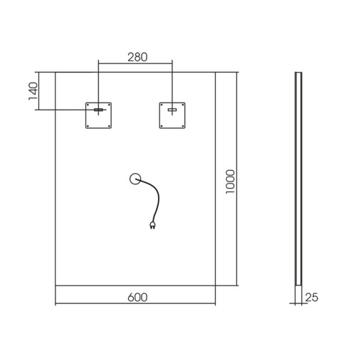 Зеркало AZARIO Рига-VOICE 600х800 голосовое управление, подогрев, сенсорнй выключатель (LED-00002614)