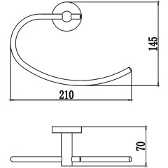 Держатель для полотенец кольцевой Savol S-008760 хром