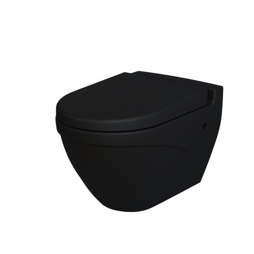 Унитаз Nord 133T20201 (535*385*360) ЧЕРНЫЙ МАТОВЫЙ подвесной с толстой крышкой