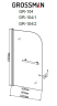 Шторка для ванны Grossman GR-104/1 (150*90) алюминиевый профиль, стекло ПРОЗРАЧНОЕ 6 мм