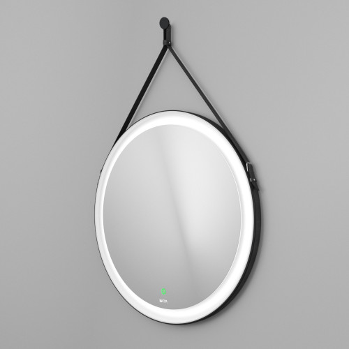 Зеркало OWL 1975 Viken Black с LED подсветкой, D650