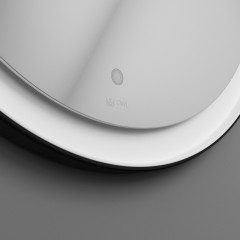 Зеркало OWL 1975 Viken Black с LED подсветкой, D650