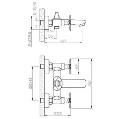 Смеситель для ванны Agger Love A1010000