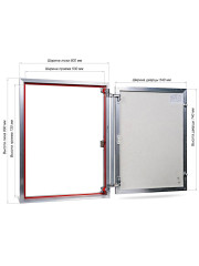 Люк под плитку ПРАКТИКА ЕВРОФОРМАТ ЕТР 60/80 (ш/в)