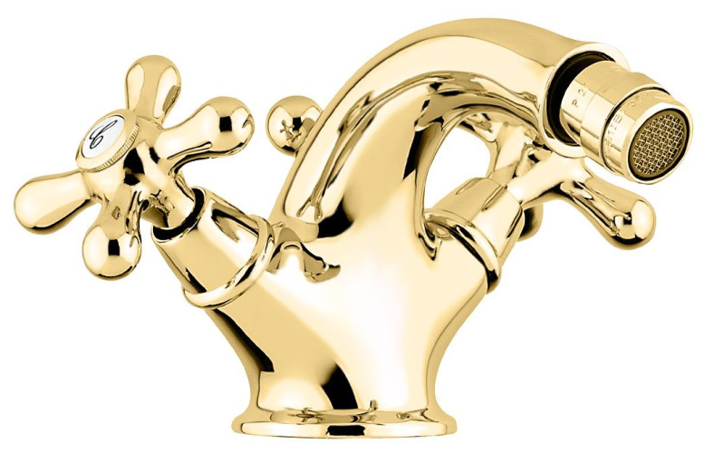 Emmevi Deco Classic, смеситель с донным клапаном для биде, цвет золото