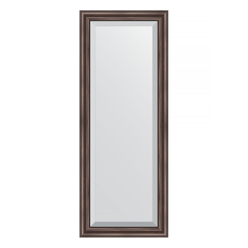 Зеркало настенное с фацетом EVOFORM в багетной раме палисандр, 51х131 см, BY 1154