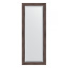 Зеркало настенное с фацетом EVOFORM в багетной раме палисандр, 51х131 см, BY 1154