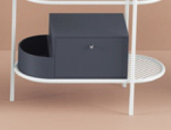 Ящик выдвижной с боковой секцией Artceram Flair 3.0 для металлической консоли цвет peacock