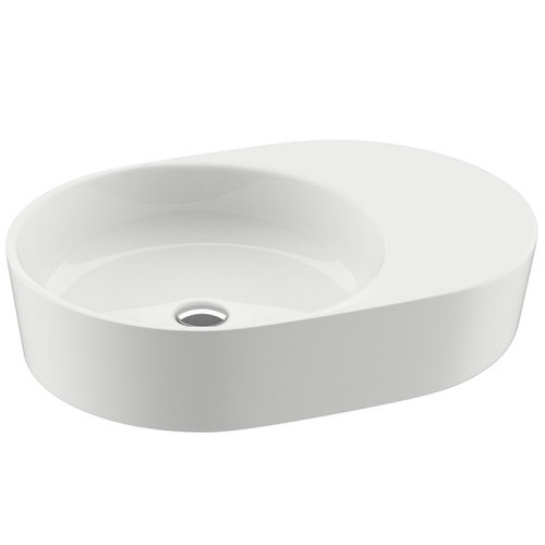 Раковина накладная Ravak 56х40х12 литьевой мрамор, цвет Белый (XJN01300003)