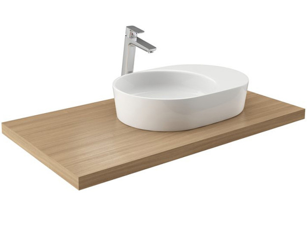 Раковина накладная Ravak 56х40х12 литьевой мрамор, цвет Белый (XJN01300003)