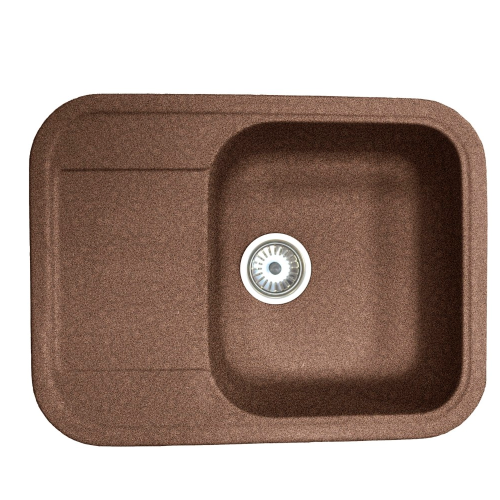 Кухонная мойка Formastone Fosto  КМ 61-47, прямоугольная с крылом, ореховая карамель