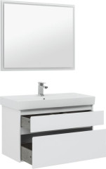Мебель для ванной Aquanet Nova Lite 100 белый (2 ящика)