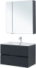 Мебель для ванной Aquanet Алвита New 80 2 ящика, антрацит