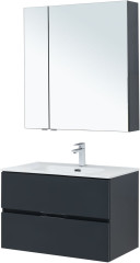 Мебель для ванной Aquanet Алвита New 80 2 ящика, антрацит