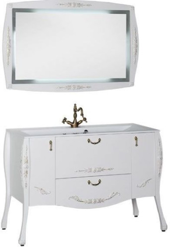 Мебель для ванной Aquanet Виктория 120 белый/золото