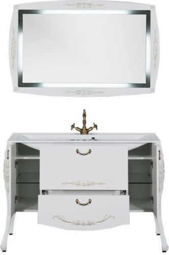 Мебель для ванной Aquanet Виктория 120 белый/золото