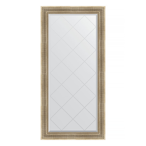 Зеркало настенное с гравировкой EVOFORM в багетной раме серебряный акведук, 77х160 см, BY 4282