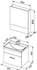 Мебель для ванной Aquanet Нота NEW 50 венге