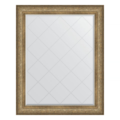Зеркало настенное с гравировкой EVOFORM в багетной раме виньетка античная бронза, 100х125 см, BY 4382