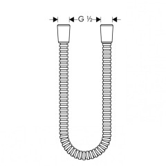 Душевой шланг Hansgrohe Sensoflex 125 см, 1/2, хром (28132000)