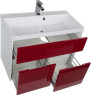 Тумба с раковиной Aquanet Латина 90 бордо