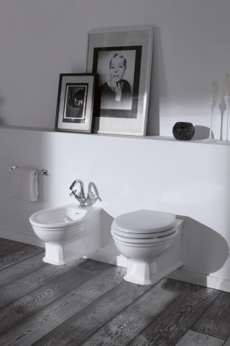 Olympia Impero Style, подвесное биде c крепежом, 53x39 см, цвет белый глянцевый