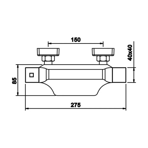 Смеситель для ванны с термостатом Rose R3702H, черный