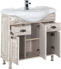 Тумба с раковиной Aquanet Тесса 85 жасмин/сандал