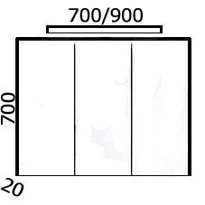 Зеркальный шкаф Astra Form Сити 70