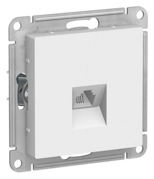 Розетка телефонная RJ11, механизм, БЕЛЫЙ Schneider Electric ATLASDESIGN ATN000181