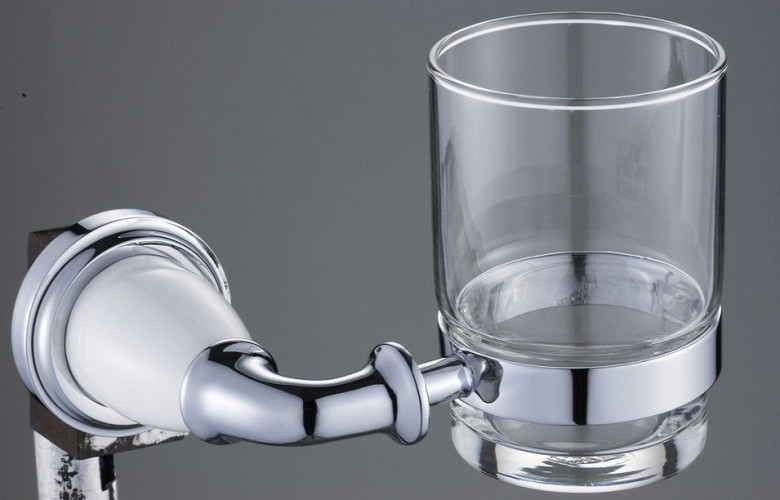 Sanibano Zafiro, настенный стеклянный стакан, цвет хром