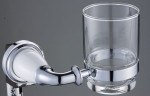 Sanibano Zafiro, настенный стеклянный стакан, цвет хром