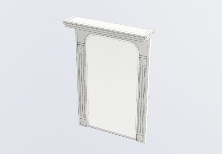 Зеркало Aquanet Фредерика 80 белый