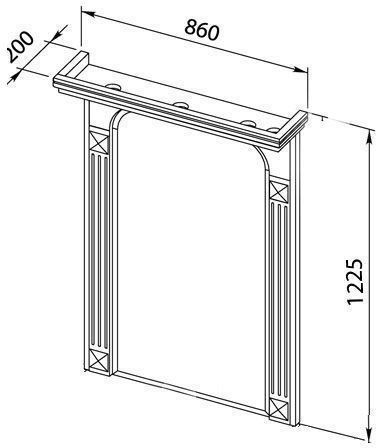 Зеркало Aquanet Фредерика 80 белый