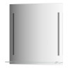 Зеркало настенное c полочкой и 2-мя встроенными LED-светильниками Ledline-S EVOFORM 70x75 см, BY 2163