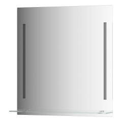 Зеркало настенное c полочкой и 2-мя встроенными LED-светильниками Ledline-S EVOFORM 70x75 см, BY 2163